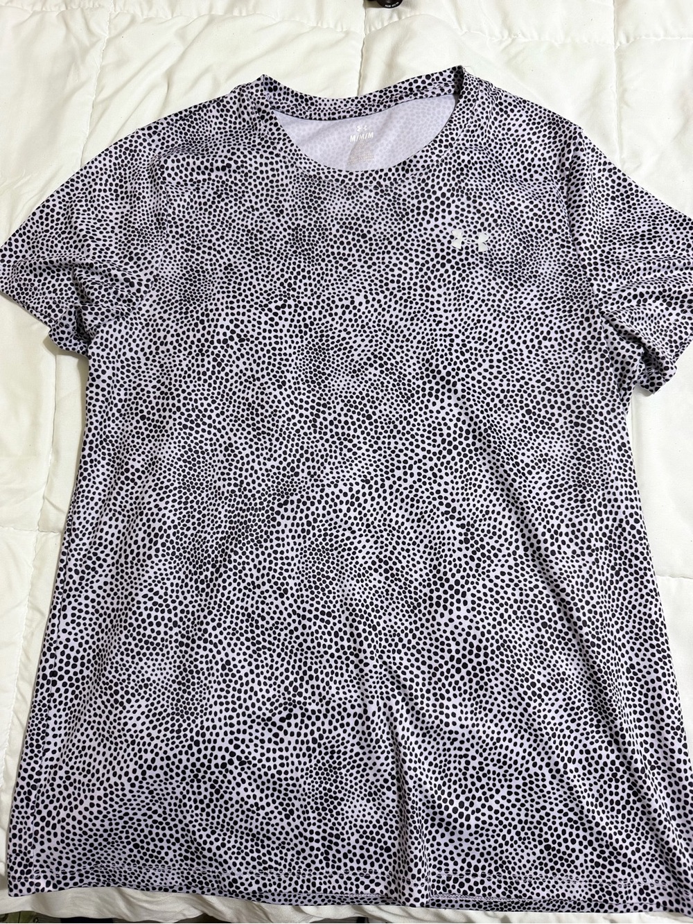Under Armour Black & White Dot Print Short Sleeve Tee